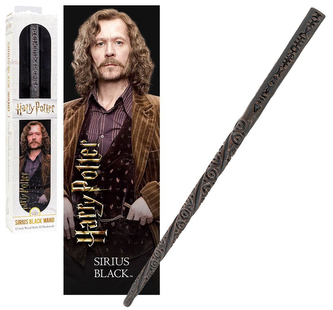 Replika hůlky s knižní záložkou Harry Potter: Sirius Black (délka 30 cm)