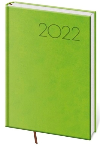 Diář 2022 týdenní A5 Print - světle zelená