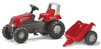 Hračka Rolly Toys Šlapací traktor Junior s vlečkou červený akční Hračka Rolly Toys Šlapací traktor Junior s vlečkou červený akční