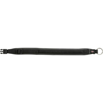 Obojek PREMIUM, polstrovaný neoprenem, M-L: 42-48 cm/20 mm, černo/šedý