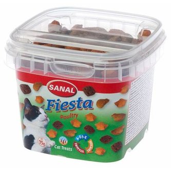 SANAL FIESTA MIX  křupavé polštářky s drůbežím 75 g - DOPRODEJ