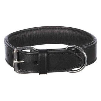 Obojek ACTIVE kožený - černý - XL:65-75cm/40mm