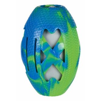 Rugby míč plněný, termoplastová guma TPR/látka 15 cm - DOPRODEJ