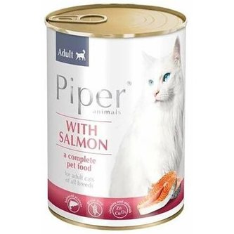 PIPER CAT konzerva pro kočky, s lososem 400g PIPER CAT konzerva pro kočky, s lososem 400g