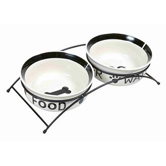 Set keramických misek se stojánkem 2 x 1,6 l/20 cm