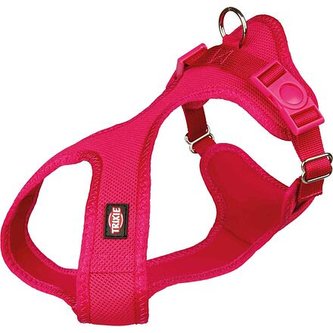 Soft postroj, jemný, vypolstrovaný, fuchsiový - XS-S:hruď:30-45cm/15mm