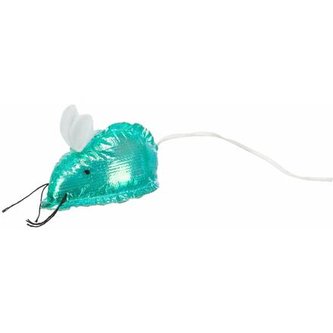GLITTER MOUSE, třpytivá myš, látková hračka pro kočky s katnipem, 7 cm