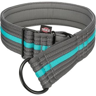 Polostahovací obojek FUSION, L-XL: 48-58 cm/ 50 mm, grafit/oceán