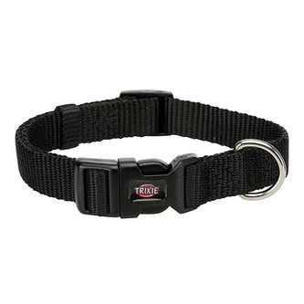 Obojek PREMIUM - černý - S:25-40cm/15mm