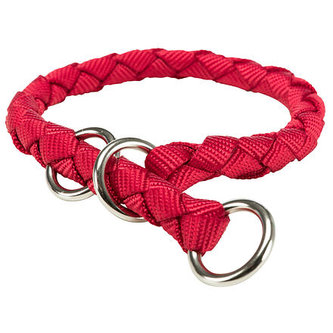 Nylonový obojek kulatý CAVO - červená - S:30-36cm/12mm