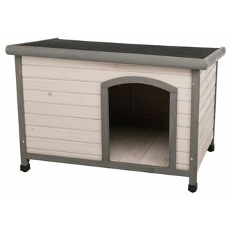 Natura bouda pro psa s rovnou střechou M-L 104 x 72 x 68 cm, šedá