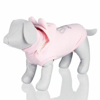 Růžový svetr Roma s kapucí a ušima, Ballet M 45 cm - DOPRODEJ