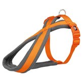 Nylonový postroj PREMIUM podšitý - papaya - S-M:hruď:40-70cm/20mm