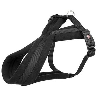 Nylonový postroj PREMIUM podšitý - černá - S-M:hruď:40-70cm/20mm