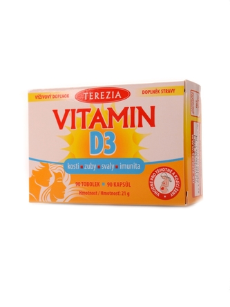 Terezia - Vitamín D3 1000 IU 90 kapslí