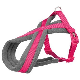 Nylonový postroj PREMIUM podšitý - fuchsie - L:hruď:60-100cm/25mm