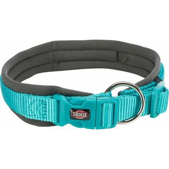 Obojek PREMIUM polstrovaný neoprenem - oceán/grafit - M-L:42-48cm/20mm