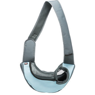Taška přes rameno SLING, 50 x 25 x 18cm, světlešedá/světlemodrá