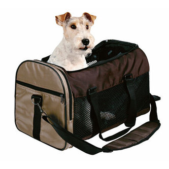 Taška DeLuxe SAMIRA 52x32x31cm max. do 12kg - hnědo/béžová