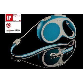 Flexi Vario M 8 m šňůra, max. 20 kg, tyrkysová - DOPRODEJ
