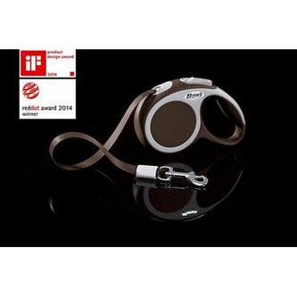 Flexi Vario XS 3 m pásek, max. 12 kg, hnědá - DOPRODEJ