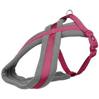 Nylonový postroj PREMIUM podšitý - orchidej - S-M:hruď:40-70cm/20mm