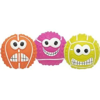 Latexový sportovní míč s obličejem 7cm