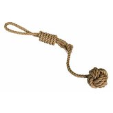 Vrhací lano s míčem HipHop přírodní juta 43 cm / 120 g