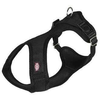 Soft postroj, jemný, vypolstrovaný, černý - XXS-XS:hruď:28-40cm/15mm