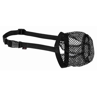 Ochranný náhubek polyester síťka M-L černý, 27 cm/22-46 cm