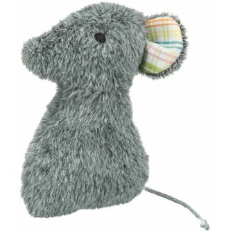 MOUSE, plyšová myš, hračka pro kočky s valerianem, 12 cm