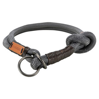 BE NORDIC stahovací obojek, tmavošedá/hnědá - M: 45cm/8mm