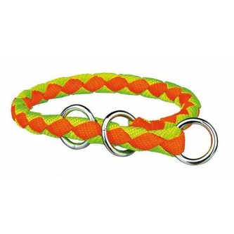 Nylonový obojek kulatý CAVO- neon oranžový/zelený DOPRODEJ - S:25-31cm/12mm