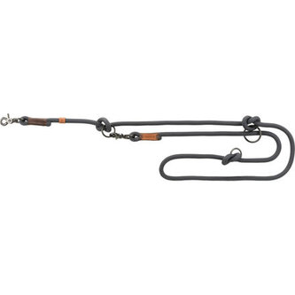 BE NORDIC prodlužovací vodítko - tmavošedá/hnědá - S-M:2,00m/8mm