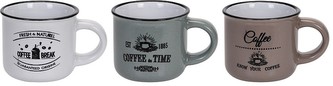 Hrnek 100 ml 3 ks na espresso keramika