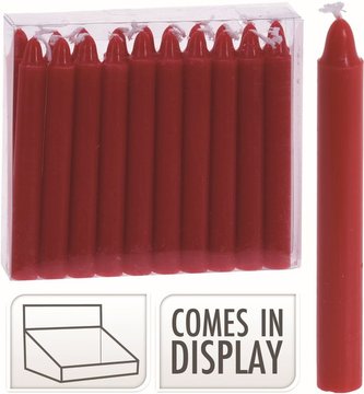 Svíčka vánoční 20 ks červená