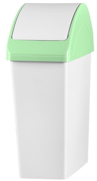 Koš odpadkový ECO-Swing 10 l bílo/zelený s víkem  plast