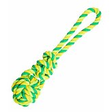 Přetahovadlo míč s uzlem HipHop bavlněné 23 cm / 90 g limetková, zelená