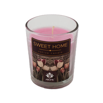 Svíčka sklo VOTIV Sweet home 60 g 6x6x7 cm