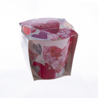 Svíčka sklo s vůní Flowers Hearts 115 g