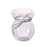 Aromalampa sklo perleť duhová 8x8x9,5 cm