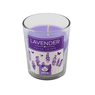 Svíčka sklo VOTIV levandule 60 g 6x6x7 cm