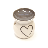 Aromalampa ker. šedá srdce 9x10 cm