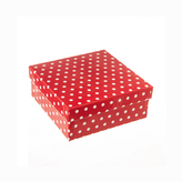 Krabice dárková papír puntík 14x14x6 cm