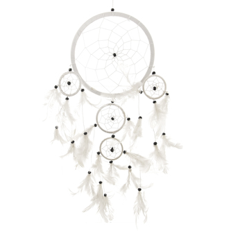 Lapač snů bílý 17x45 cm