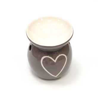 Aromalampa ker. hnědá srdce 9x10 cm