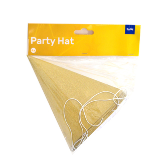 Klobouček papír párty zlatý 4 ks 16 cm