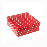 Krabice dárková papír puntík 16x16x6 cm