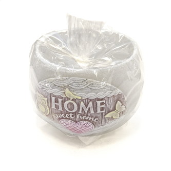 Svíčka-lampion home new šedá 280 g pr. 12 cm