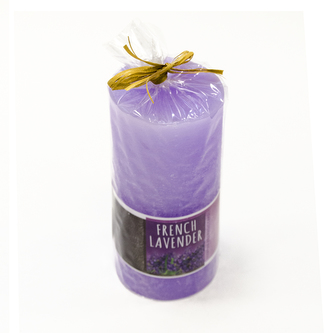 Svíčka rustic s vůní levandule válec 7x14 cm